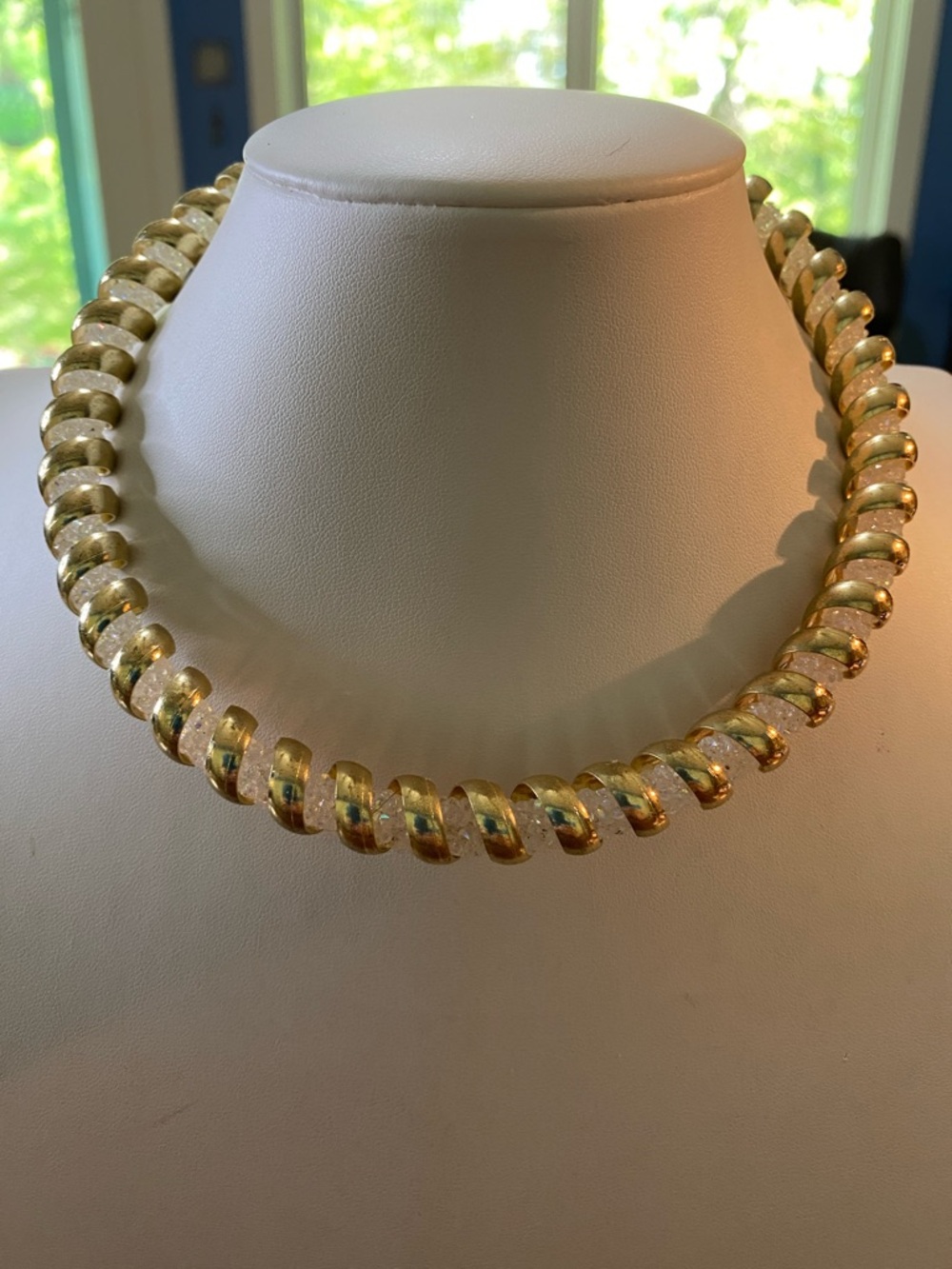 Gold Twisted Rope Choker Necklace - Women Jewelry